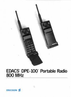 Буклет Ericsson EDACS DPE-100 Portable Radio 800 MHz, 55-345, Баград.рф